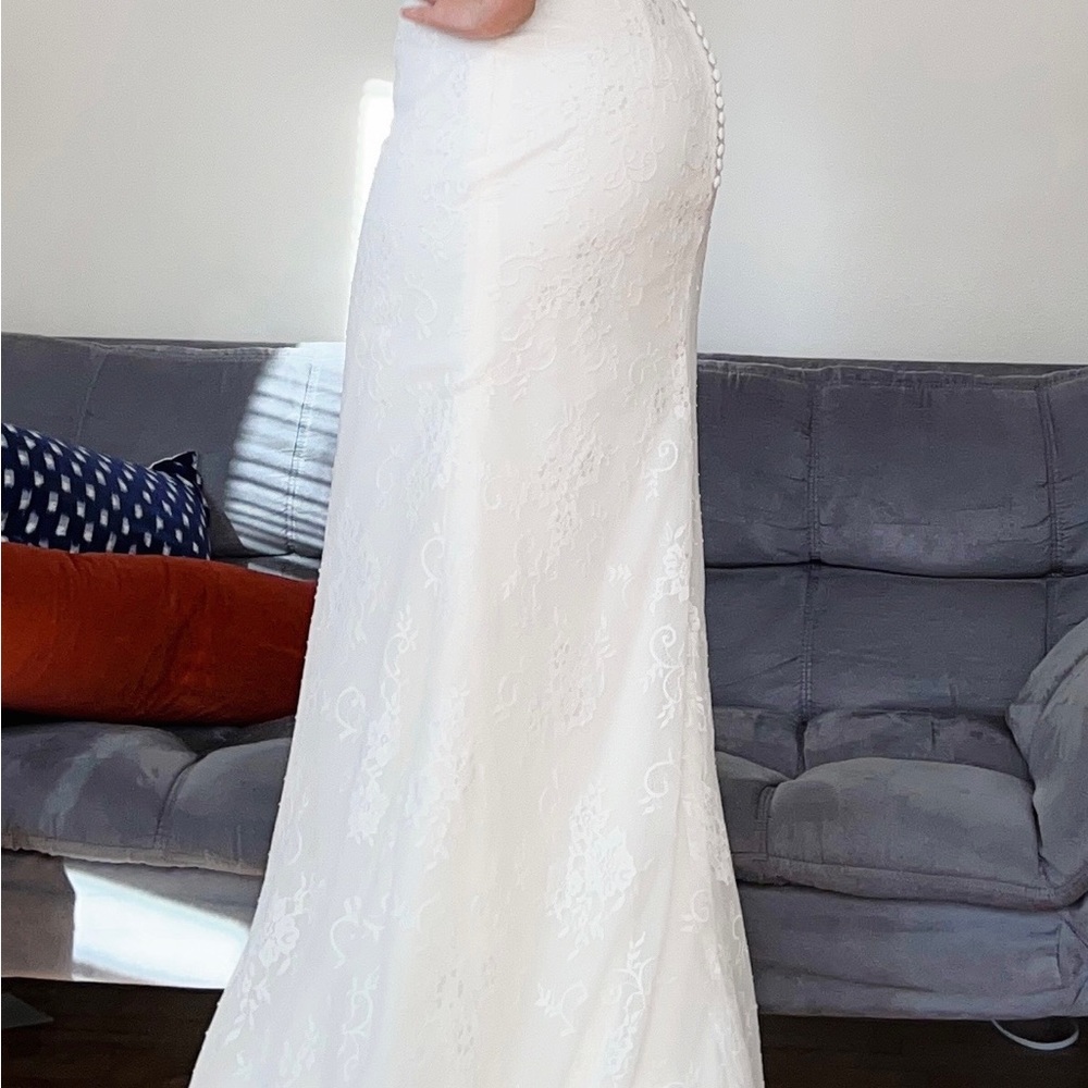 Ivory Lace Strapless Wedding Dress - NWT - Picture 9 of 16